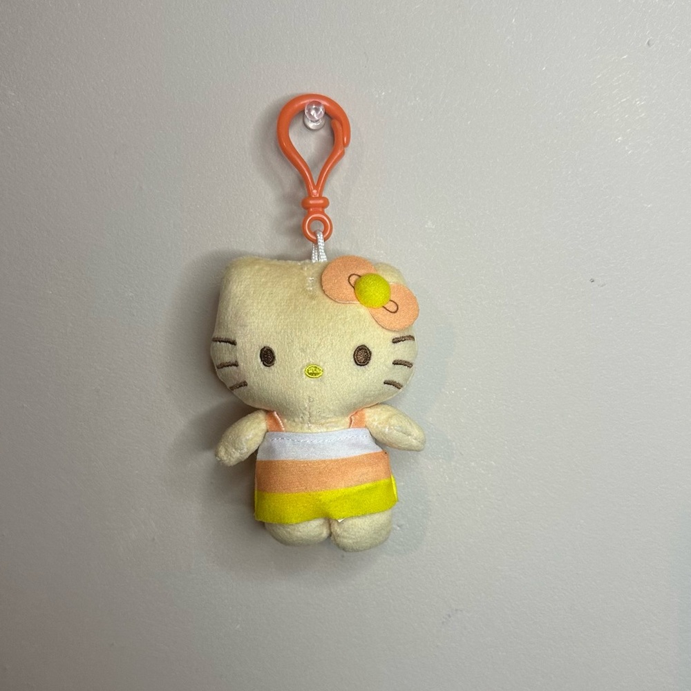 Sanrio Hello Kitty Halloween Candy Corn Dress 4” mini plush bag charm
